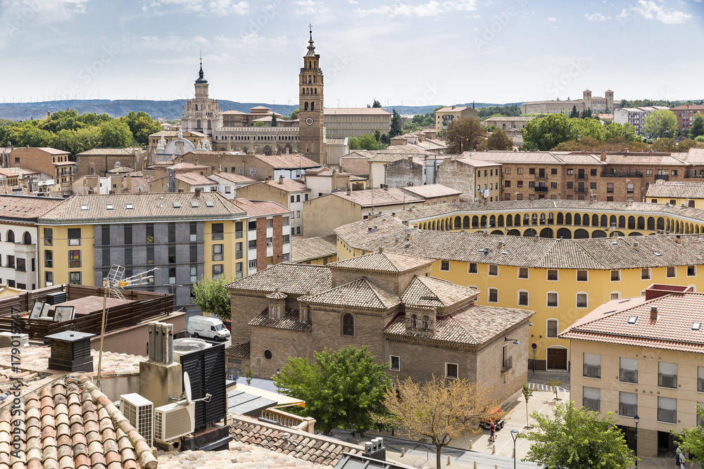 a view over Tarazona town, province of Zaragoza, Aragon, Spain