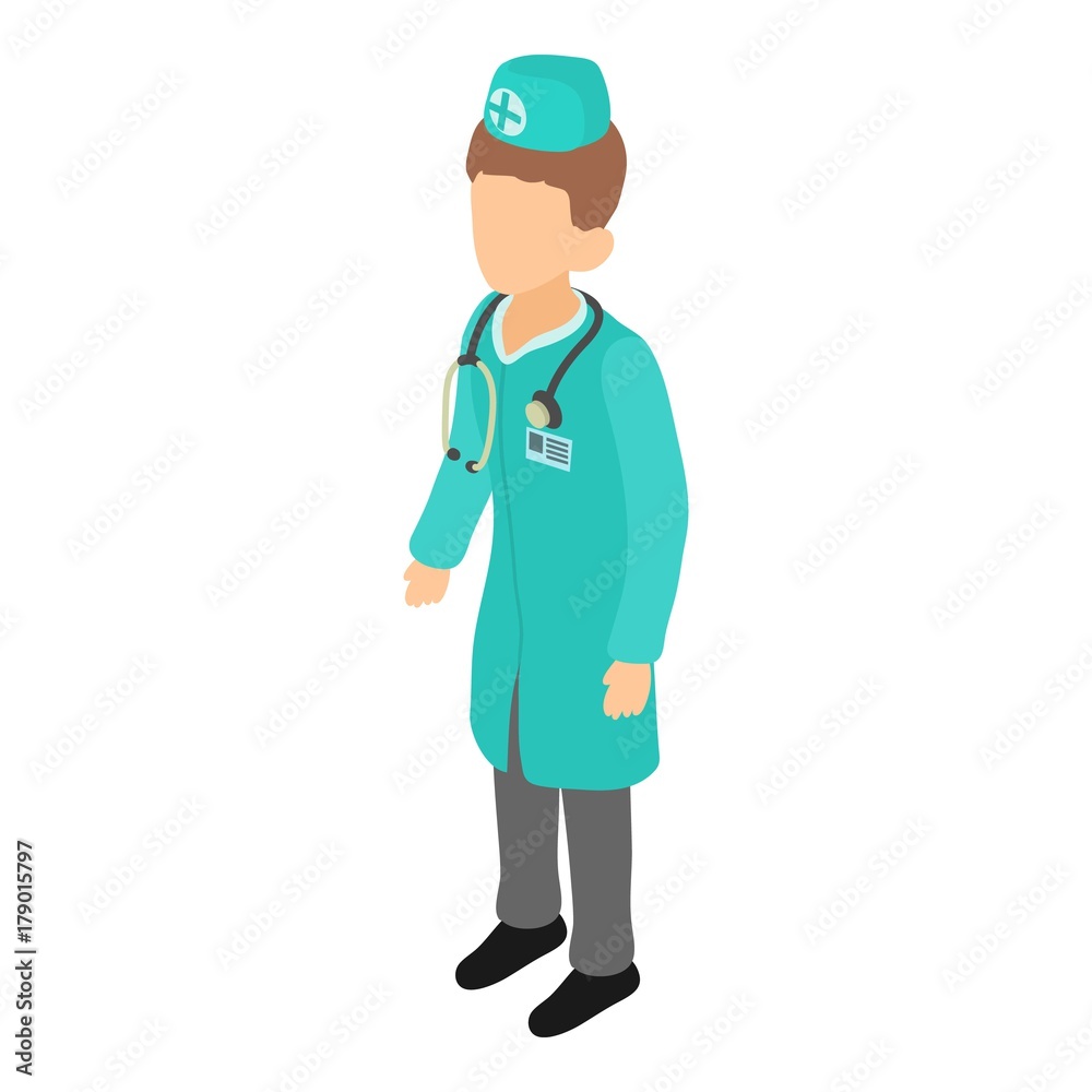 Doctor icon, isometric 3d style