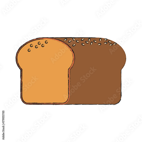 Fresh bread food icon vector illustration graphic design