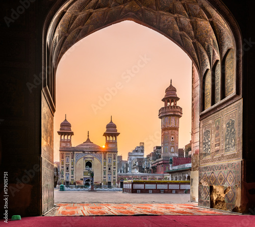 Masjid Wazir Khan Mosque Lahore Pakistan photo