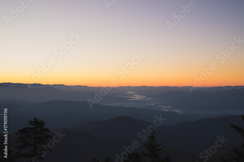 Sunrise over Smoky Mountains National Park