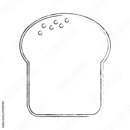 Fresh bread food icon vector illustration graphic design