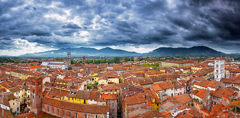 View on Lucca, Italy