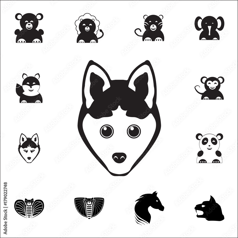 Fototapeta dog icon. Set of animal icons. You can use in web or app icons
