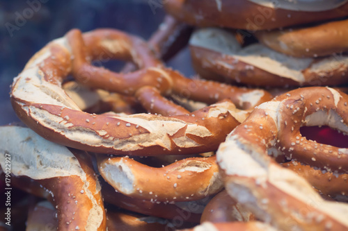 Pretzel at Christmas Market in Koln