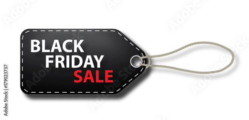 Cartellino vendita black friday  - etichetta con cordino