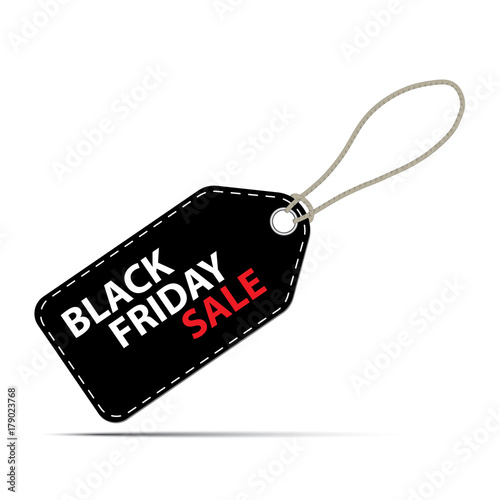 Cartellino vendita black friday  - etichetta con cordino