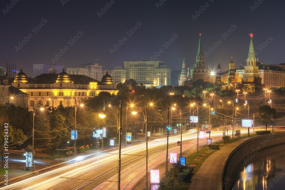 View of the Kremlin and Prechistenskaya embankment