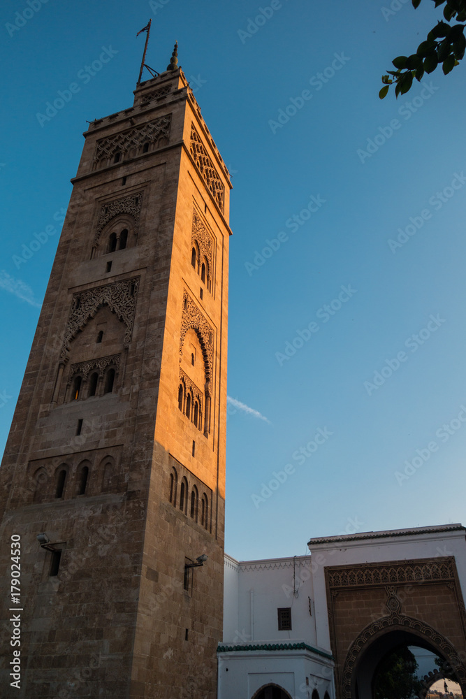 low angle view of a mosque in Habous Casablanca
