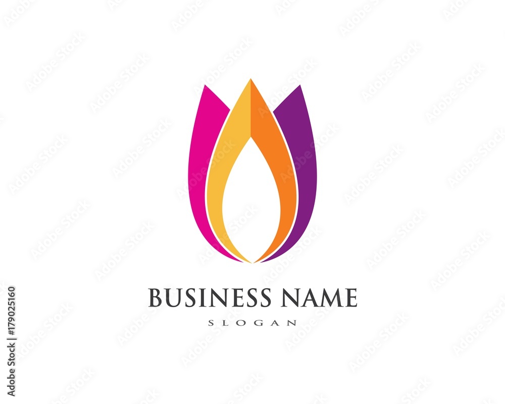 Lotus flowers design logo Template Lotus flowers design logo Template