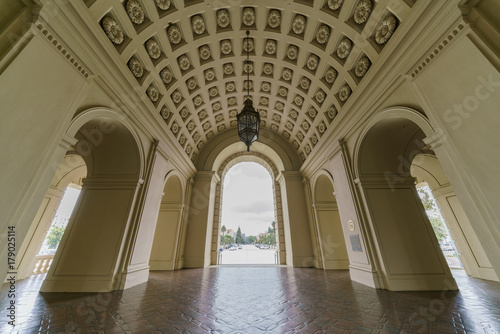 Afternoon cloudy view of The beautiful Pasadena City Hall at Los Angeles, California