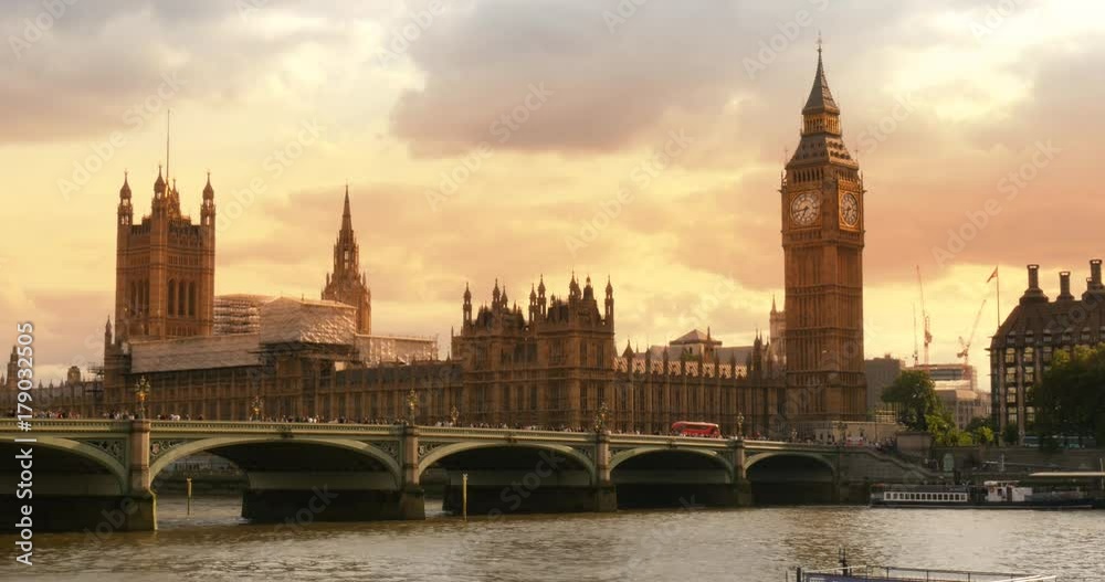 London Sunset big ben iconic landmark Palace of Westminster Parliament