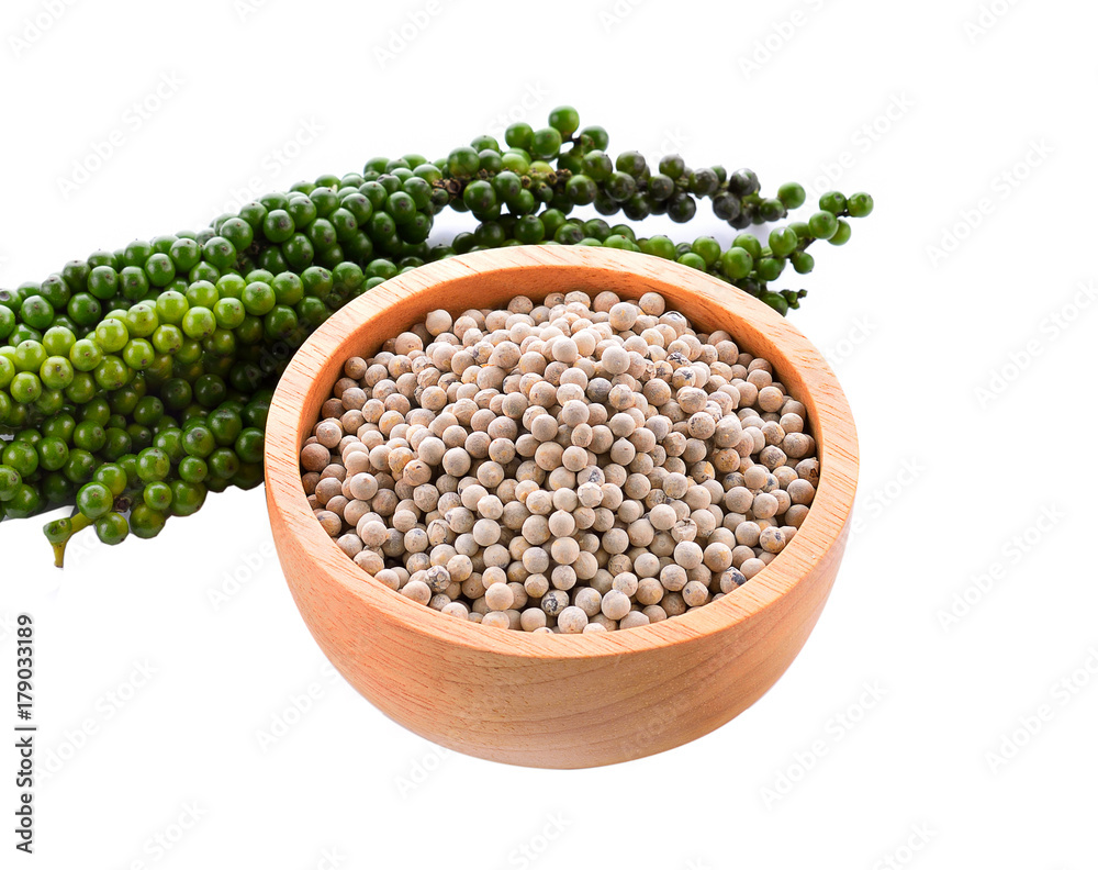 thai pepper granules on white background thai pepper granules on white background