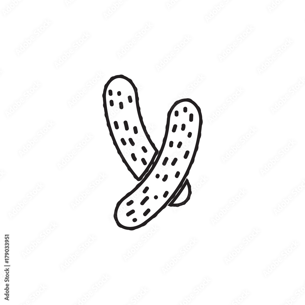 Vector cucumber icon. Farm vegetables element. Premium quality graphic design. Signs, outline symbols collection, simple thin line icon for websides, web design, mobile app, infographics