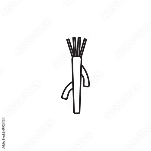 Vector Horseradish icon. Farm vegetables element. Premium quality graphic design. Signs  outline symbols collection  simple thin line icon for websides  web design  mobile app  infographics