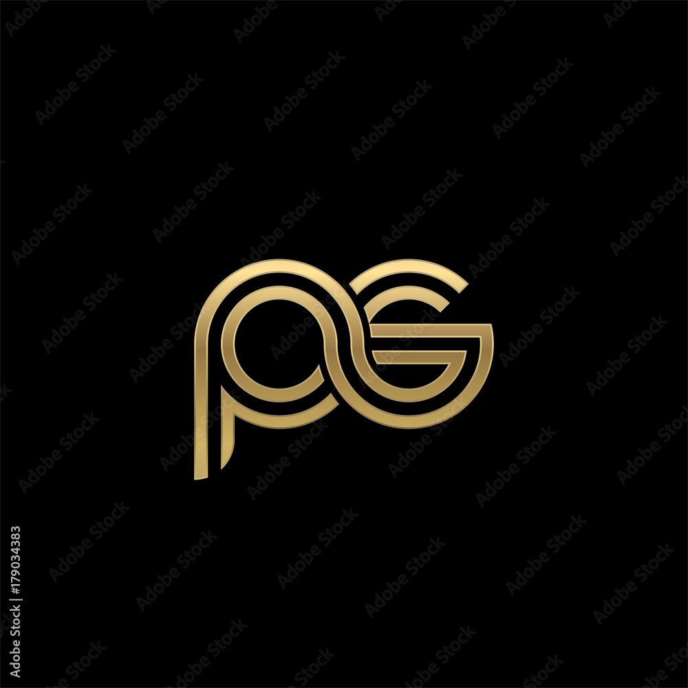 Initial lowercase letter ps, linked outline rounded logo, elegant golden color on black background Initial lowercase letter ps, linked outline rounded logo, elegant golden color on black background