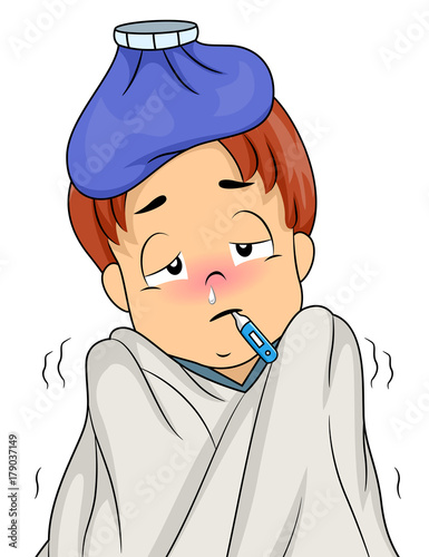Kid Boy Sick Fever Ice Pack