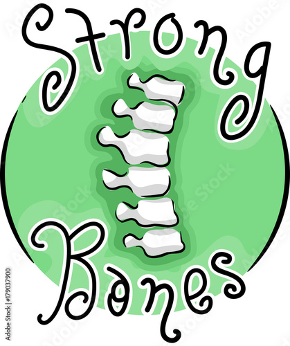 Strong Bones Icon Illustration