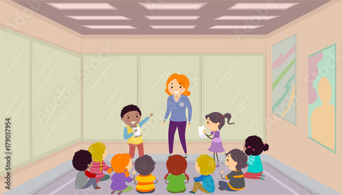 Stickman Kids Acting Workshop Illustration