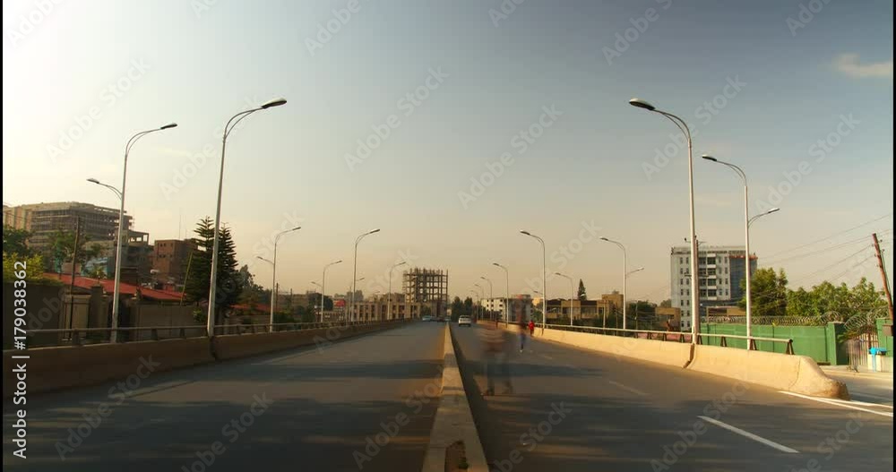 Timelapse of a busy street in Addis Ababa, Ethiopia Timelapse of a busy street in Addis Ababa, Ethiopia