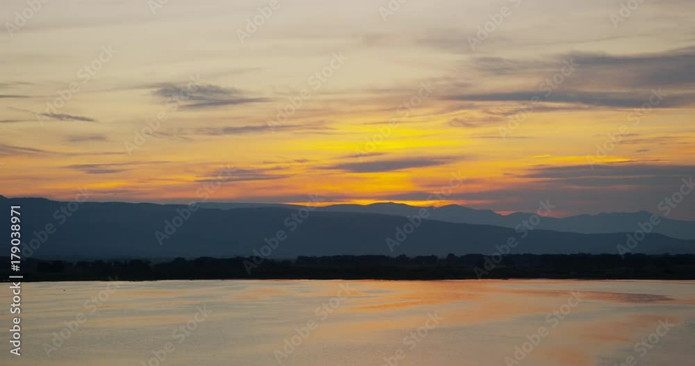 Sunset over mountains at Mackay reservoir in Mackay, Idaho. Sunset over mountains at Mackay reservoir in Mackay, Idaho.