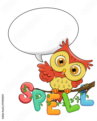 Owl Talk Speech Balloon Spell