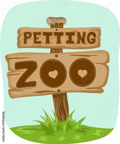 Petting Zoo Sign Board