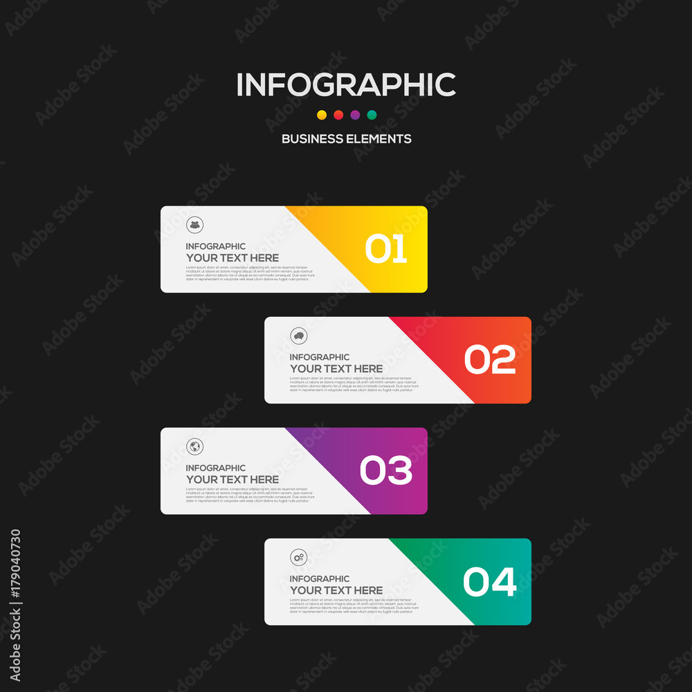 Fototapeta premium Infographics business marketing report template layout design