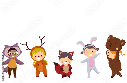 Stickman Kids Woodland Animals Costumes