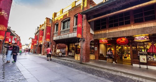 Beautiful sunset timelapse, Taiwan Yilan city  skyline	