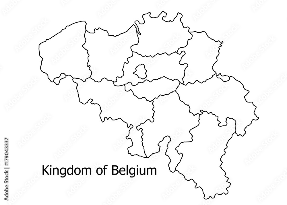 The Kingdom Of Belgium border on a white background circuit