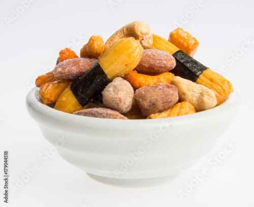 nuts or mix peanuts on a background.