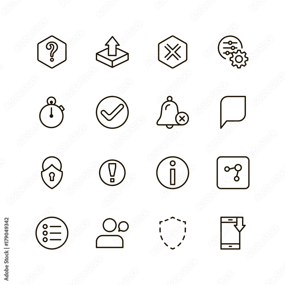 Interface icon set Interface icon set
