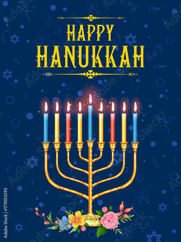 Happy Hanukkah, Jewish holiday background