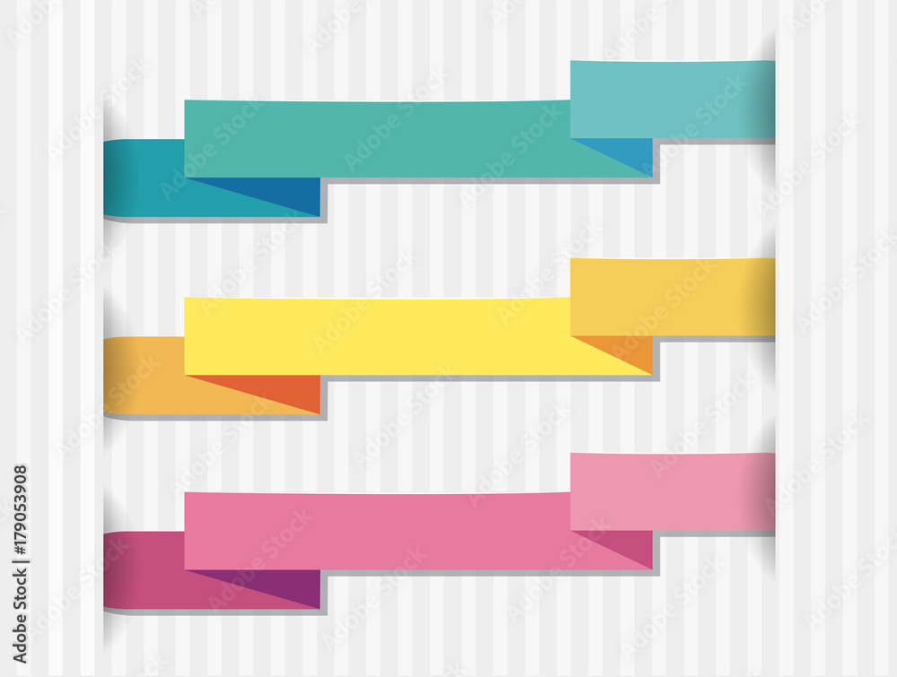 Three banners on gray background Three banners on gray background