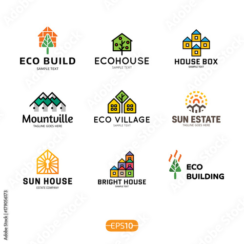House Logo Vector Template Set