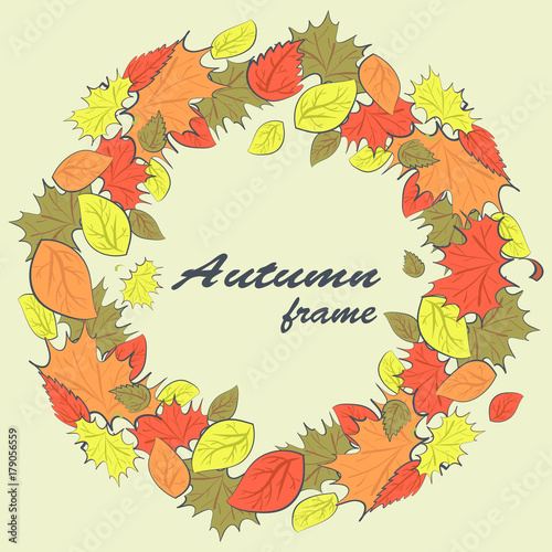 Autumn Round Frame