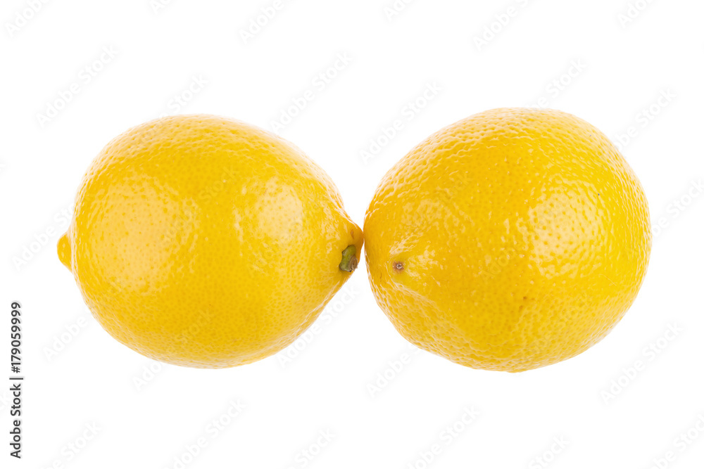 yellow lemon isolated on over white background yellow lemon isolated on over white background