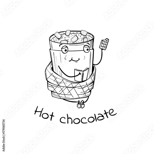  illustration character of warming hot chocolate