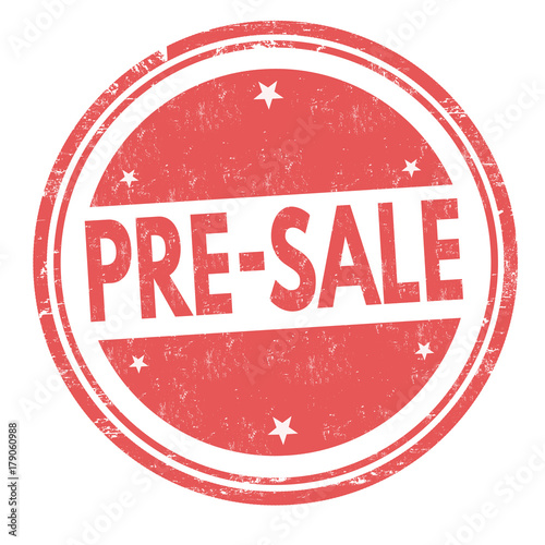Pre-sale grunge rubber stamp