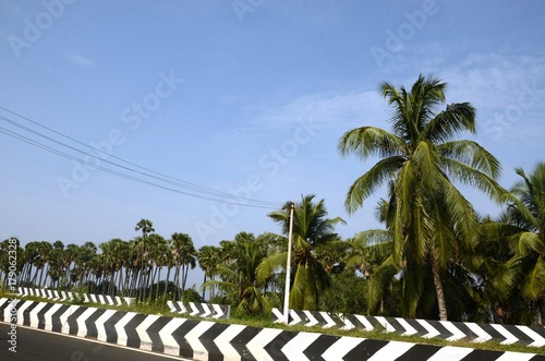 Route de Chennai à Mahäbalipuram (Tamil Nadu- Inde)