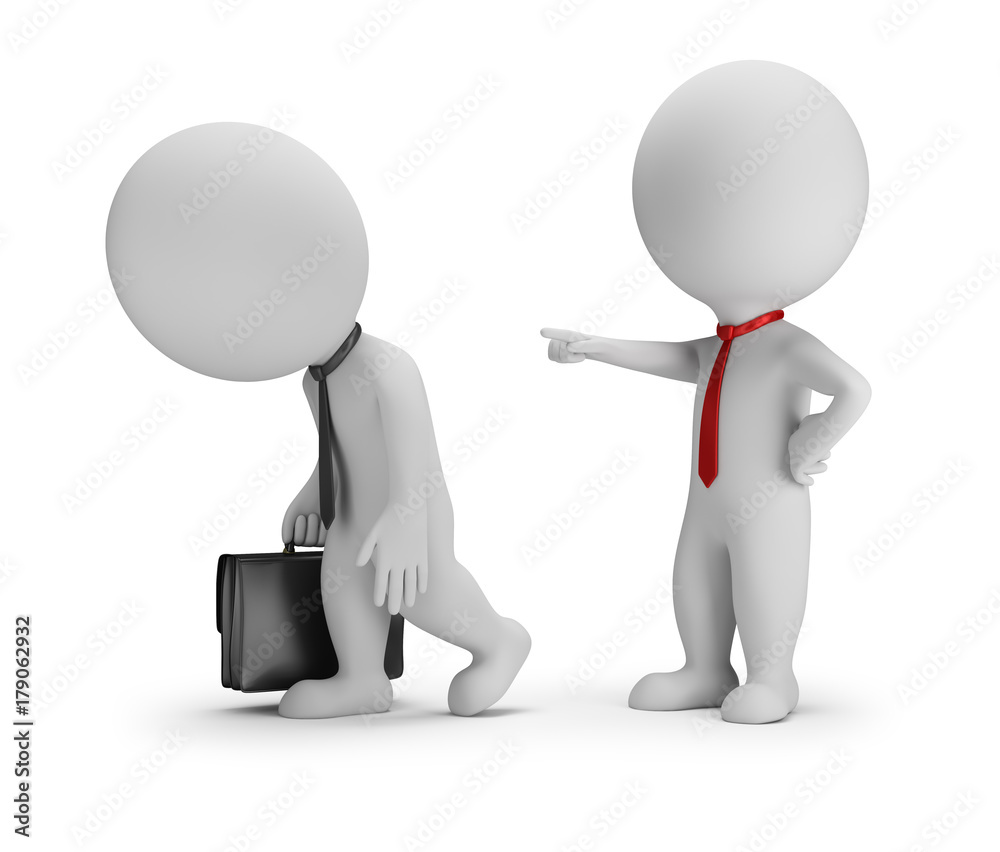 3d small people - dismissal 3d small people - dismissal