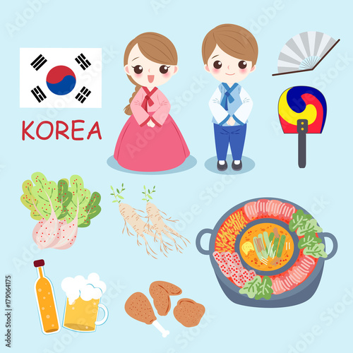 cartoon korea people