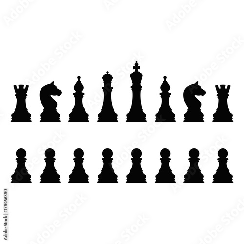Vector Illustration Chess icons.