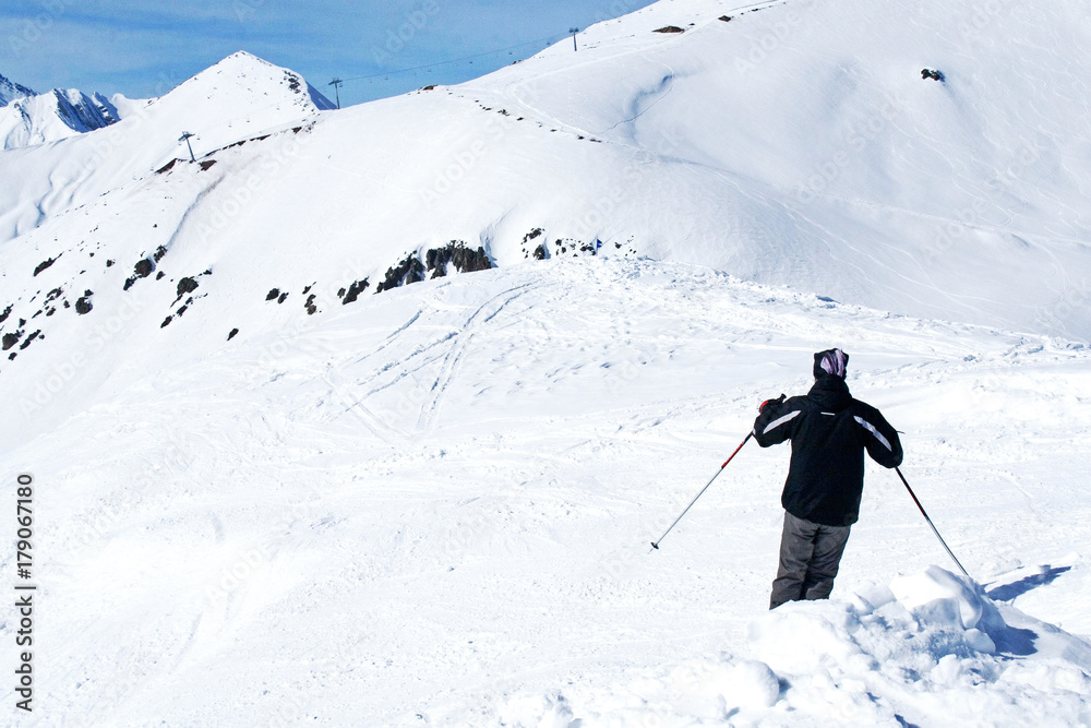 skier on a slope skier on a slope