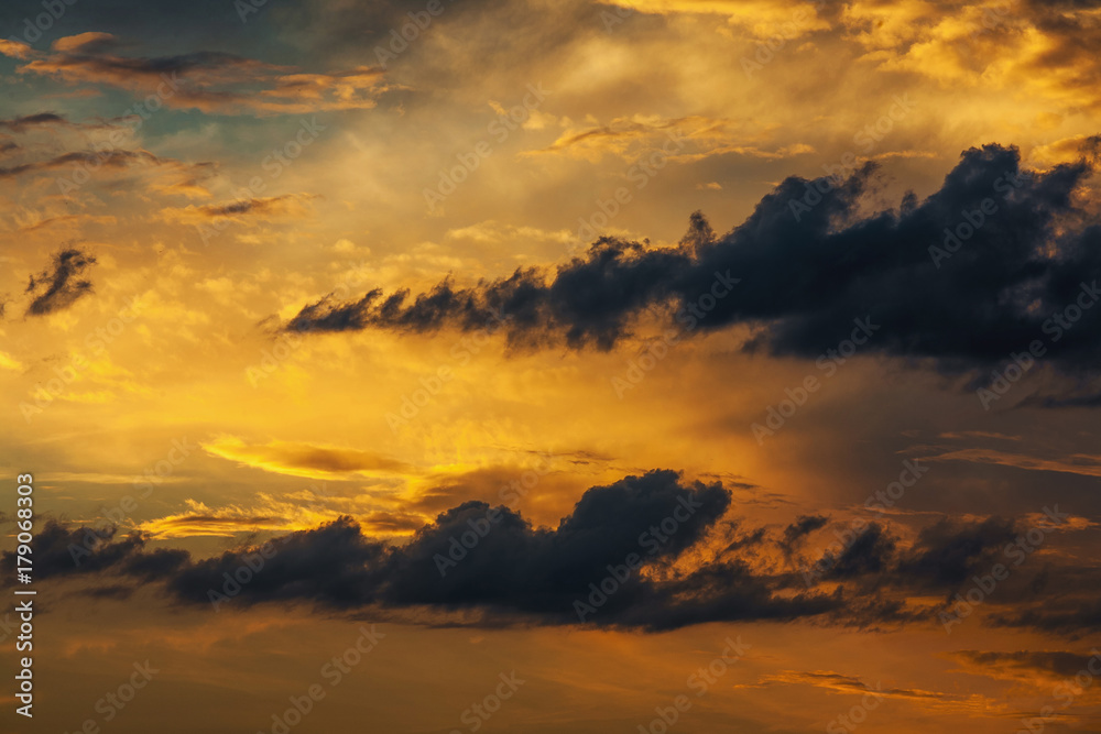 Obraz premium Sunset Sky Background , Colorful sky in twilight time background