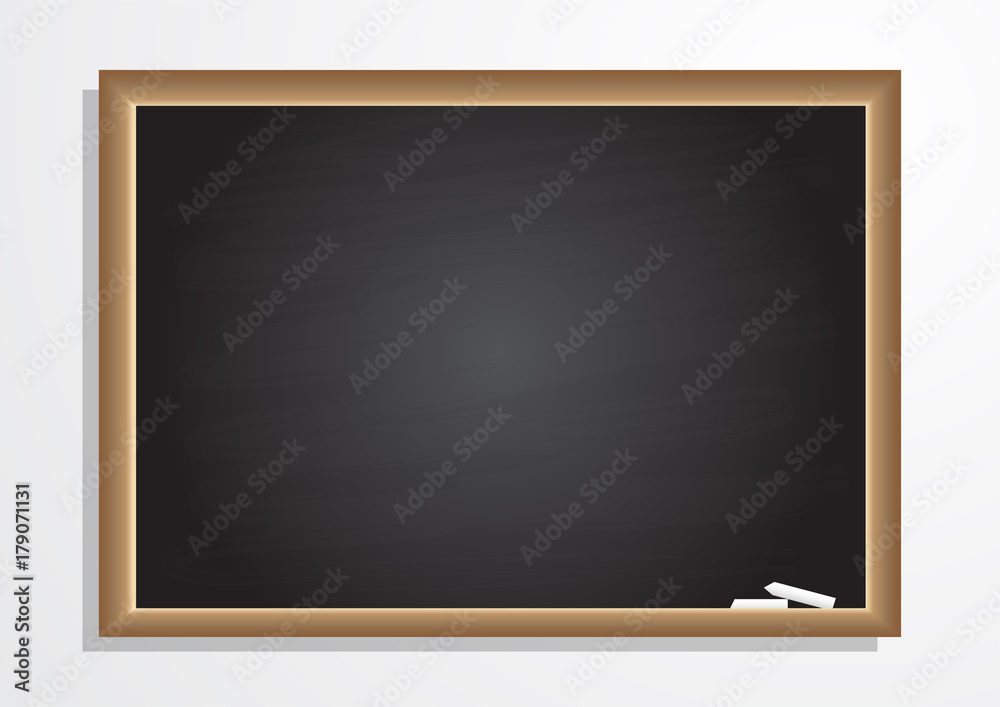 Blackboard background and wooden frame, Dirty chalkboard, Vector illustration Blackboard background and wooden frame, Dirty chalkboard, Vector illustration