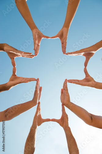 Hands making a Cross