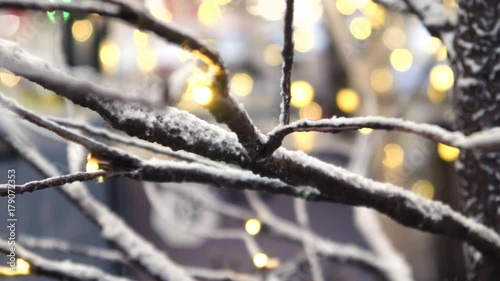 Wallpaper Mural branches of trees are decorated with light bulbs Torontodigital.ca