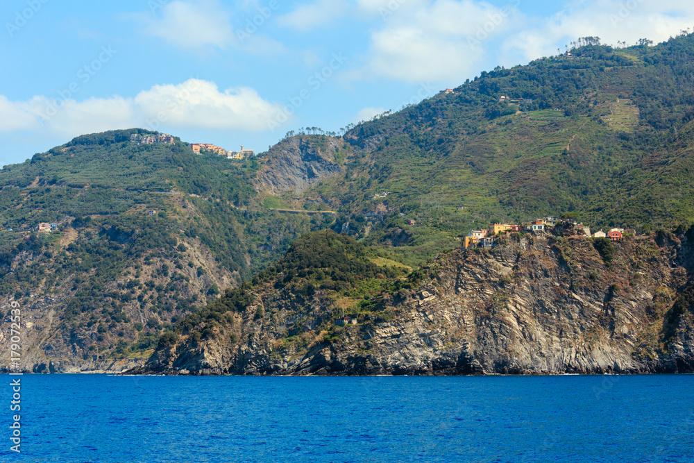 Corniglia from ship, Cinque Terre